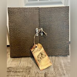 New brown faux leather scrapbook